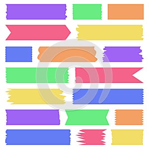 Set of colorful decorative tape for scrapbooks photo