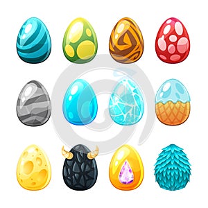 Set of colorful eggs