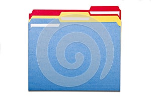 Set of colorful file folders