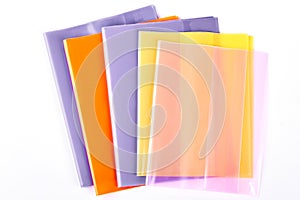 Set of colorful folders for documents.