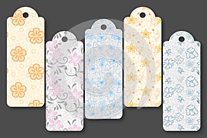 Set of colorful gift tags