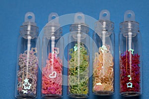 Set of colorful glitters