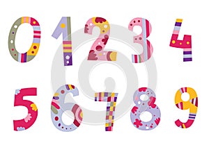 Set of Colorful Numbers photo