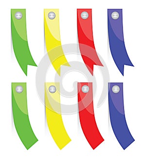 Set of colorful paper banners