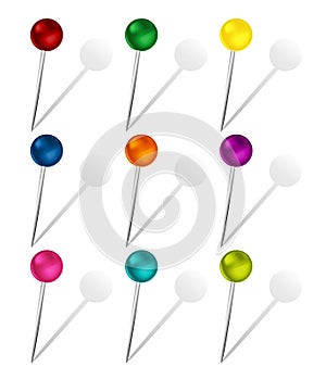 Set of Colorful Pins