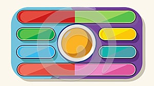 Set colorful round rectangle web buttons vector design