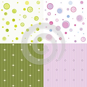 Set of colorful seamless pattern