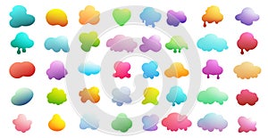 Set of colorful speech bubbles. Quotes frames. remark, mention quotations frame, callout text template. Talk, citation