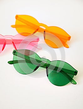 Set of colorful sunglasses