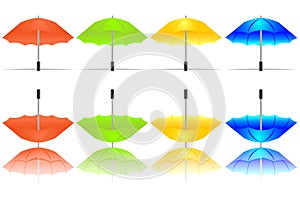 Set of colorful umbrellas, cdr vector