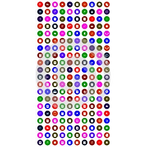 Set of colorful universal icon