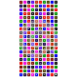 Set of colorful universal icon