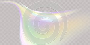 A set of colorful vector lens, crystal rainbow light and flare transparent effects.Overlay for backgrounds.Triangular