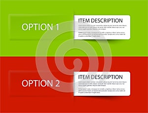 Set of Colorful Vector Sample option cards