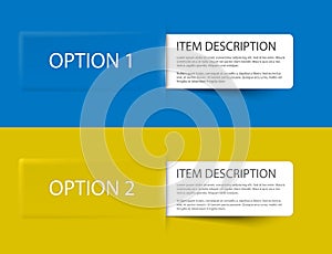 Set of Colorful Vector Sample option cards