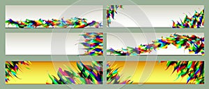 A set of colorful web banners templates. Abstract backgrounds