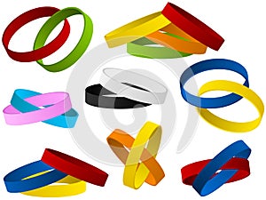 Set of colorful wristbands