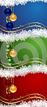 Set colors christmas backgrounds