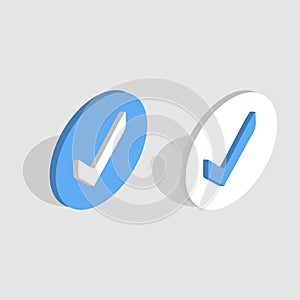 Set of colors options for checkmark buttons.