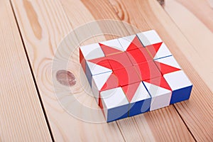 A set of colourful bricks