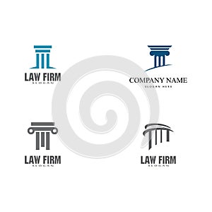 Set Column Logo Template vector