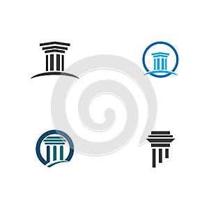 Set Column Logo Template vector symbol