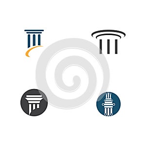 Set Column Logo Template vector symbol
