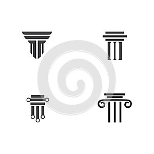 Set Column Logo Template vector symbol
