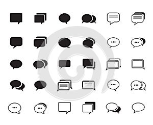 Set of comic speech bubbles. Vector Illustration.elements