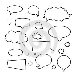 Set of comic speech bubbles.