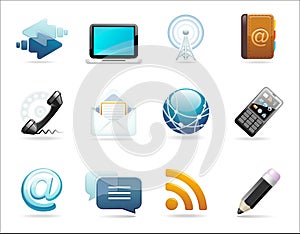 A set of communication icons