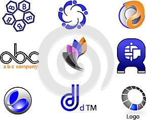 Set of company logos