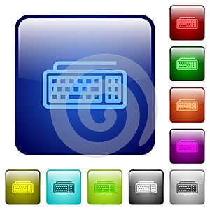 Color computer keyboard square buttons