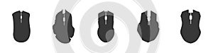 Set of computer mouse. Mouse outline vector icons for PC. Computer devices. Computer mouse design icons. Set of mice for