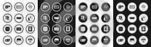 Set Computer mouse, RAM, random access memory, Case of computer, Video graphic card, Keyboard, Hard disk drive HDD and