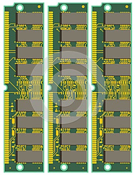 Set of Computer RAM Cards