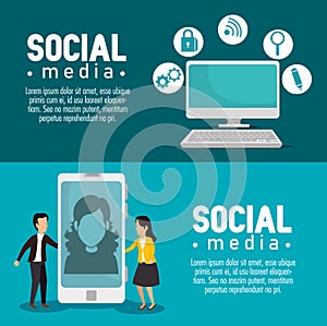 Set computer and smartphone technology with social apps