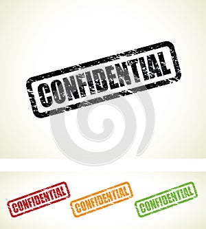 Set of confidential stamp