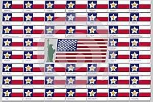 The set consisting of the flag of the United States of America,t