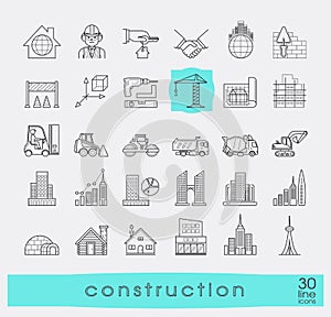 Set of construction icons.