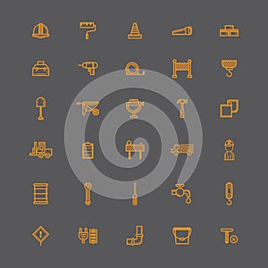 Set of construction icons. Vector illustration decorative design