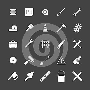 Set of construction icons. Vector illustration decorative design