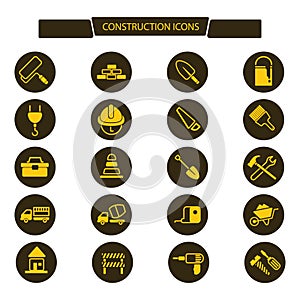 Set of construction icons. Vector illustration decorative design