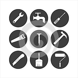 Set of construction icons. Vector illustration. EPS10