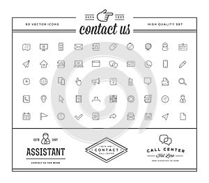 Set of Contact us Service Elements and Assistance Support