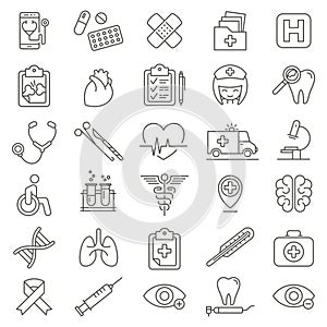 Medical & Health Care Icons set photo