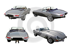 Set of convertible sports cars - Jaguar E-Type photo