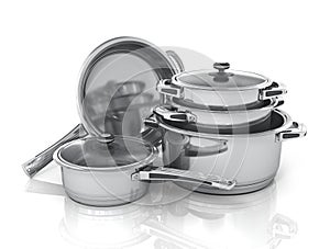 Set of cooking pots.