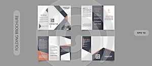 Set corporate Business Tri Fold Brochure Template Simple And Minimalist Design Vector illustration photo