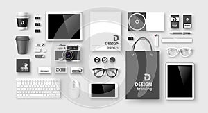 Set of corporate identity and branding. Vector photo